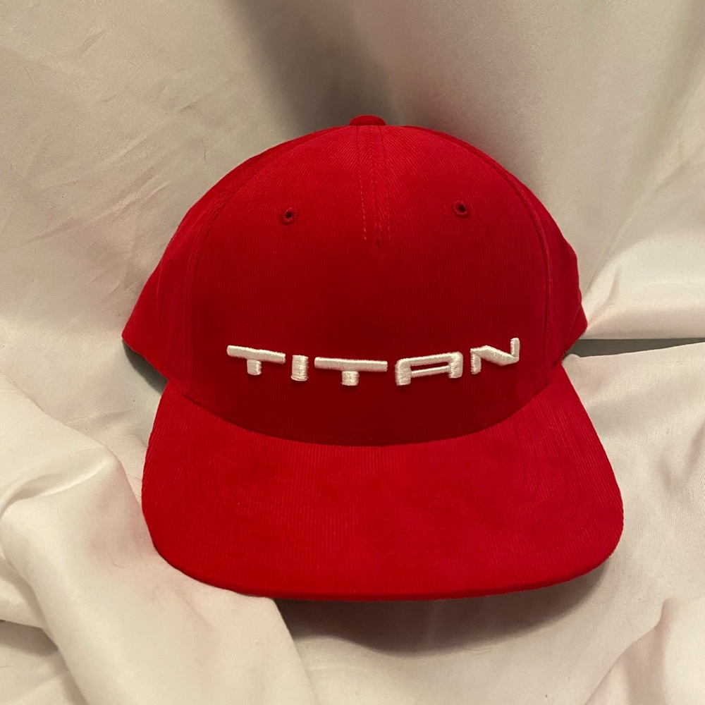 COPY - COPY - Brand New Titan Corduroy Vintage Throwback CCM Hockey Hat Red